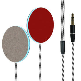 MMUSS front view of ultra-thin speaker showing slim shape and comfortable design