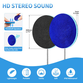 MMUSS ultra thin speaker close-up demonstrating slim 3mm profile for side sleepers