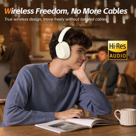 MMWOWARTS Adjustable headband and over-ear fit for all-day use.