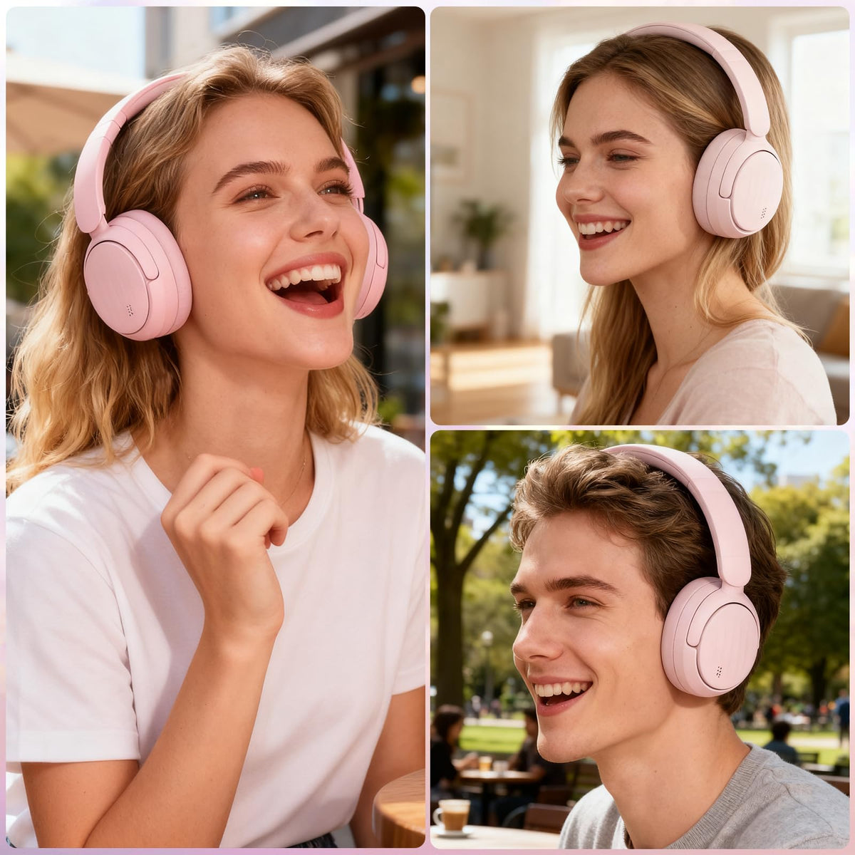 MMWOWARTS Bluetooth headphones 35h-playtime hints extended listening on commutes.
