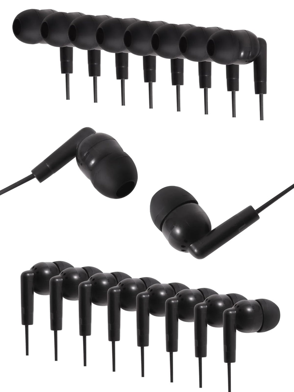 MNINEANDMORE bulk earbuds in packaging for classrooms and schools
