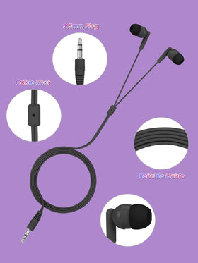 MNINEANDMORE earbuds individually packed for easy classroom distribution