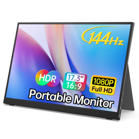 MNN 17.3-inch portable monitor front view suitable for travel and work.