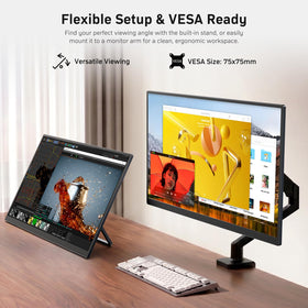 MNN 23.8-inch portable monitor travel-ready compact setup.