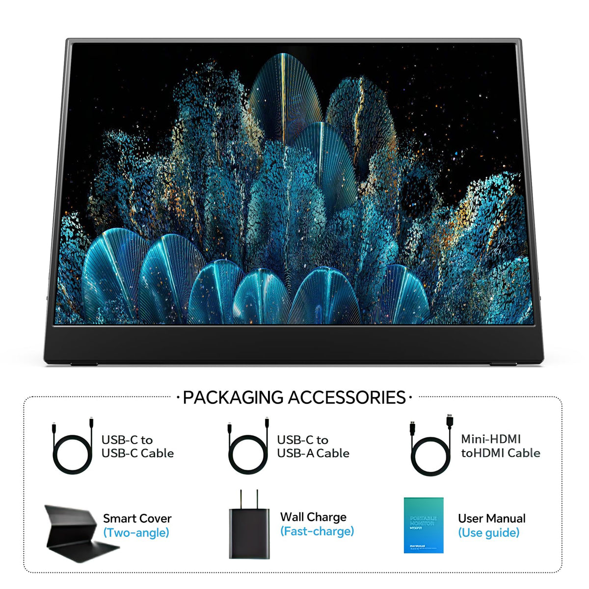 MNN built-in speakers with smart cover for on-the-go entertainment
