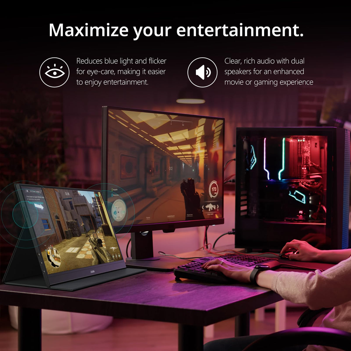 MNN close-up of IPS panel texture delivering accurate colors and wide viewing