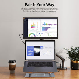 MNN in use as laptop extended monitor improving multitasking and productivity