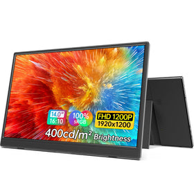 MNN 14-inch portable monitor front view, slim profile for on-the-go productivity