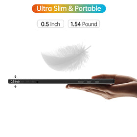 MNN 14-inch IPS panel with wide viewing angles for shared viewing