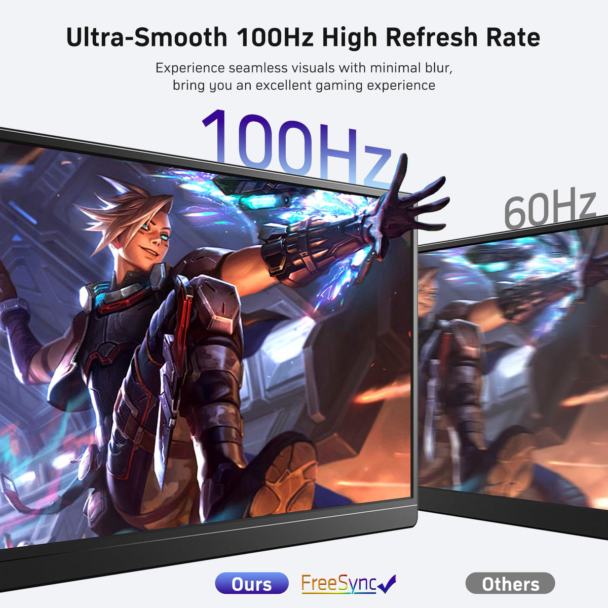 Ultra-slim body and blue light filter reduce eye strain during long use.
