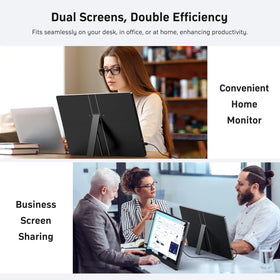 Built-in dual speakers deliver clear stereo sound for immersive media.