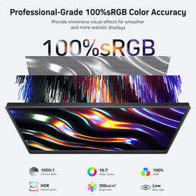 MNN 18.5-inch display connected via USB-C and HDMI for easy setup.