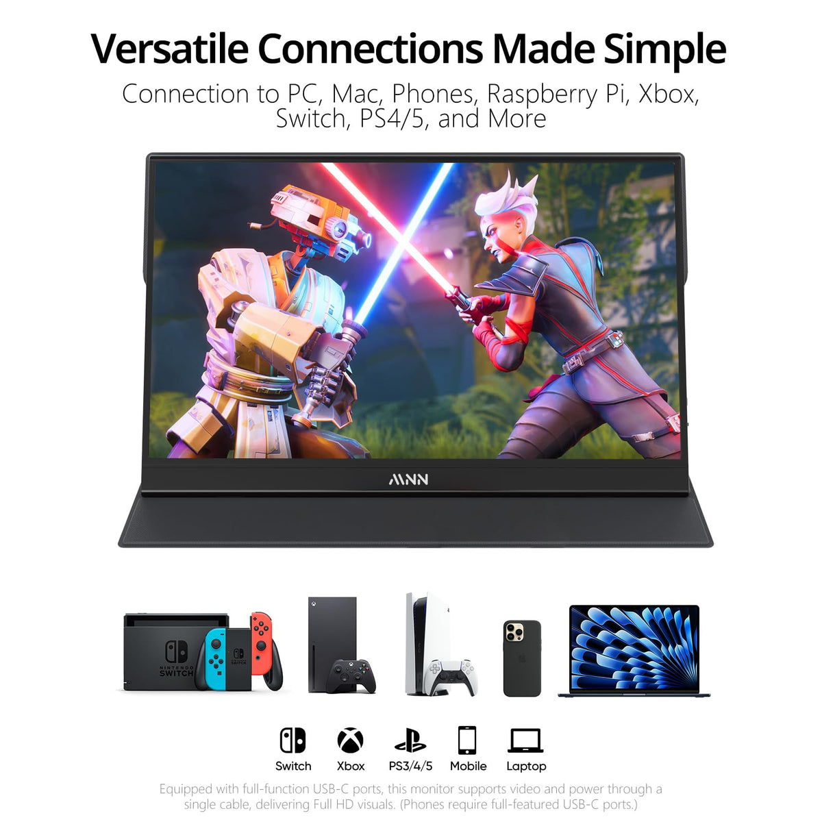 MNN smart cover folded as stand providing stable viewing and screen protection