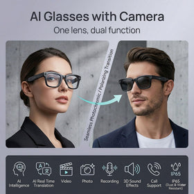 MNVOEQ 290mAh battery glasses designed for all‑day use