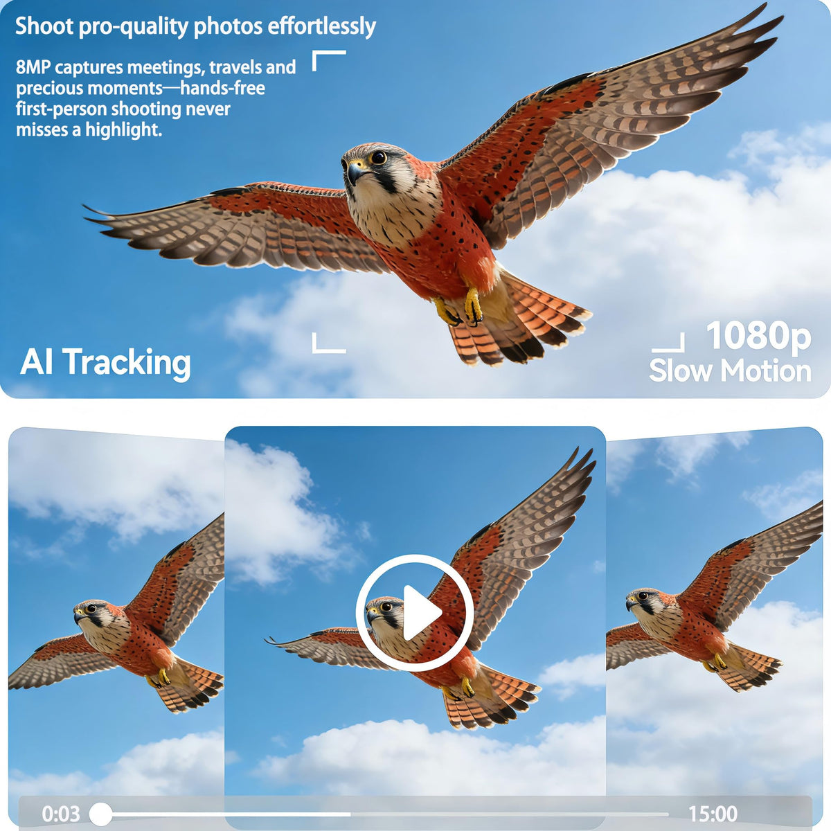 MNVOEQ AI Glasses AI recognition identifies scenes and objects on the go.