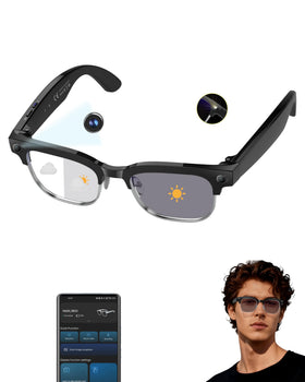 MNVOEQ AI glasses camera module for hands-free travel and sports recording.