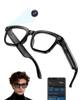MNVOEQ AI Glasses with 4K POV camera for immersive hands-free filming.