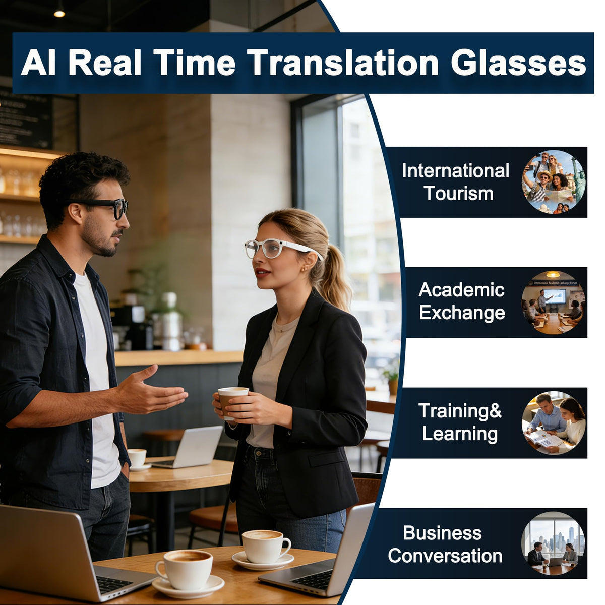 MNVOEQ AI Smart Glasses with noise-canceling mics deliver crisp audio outdoors