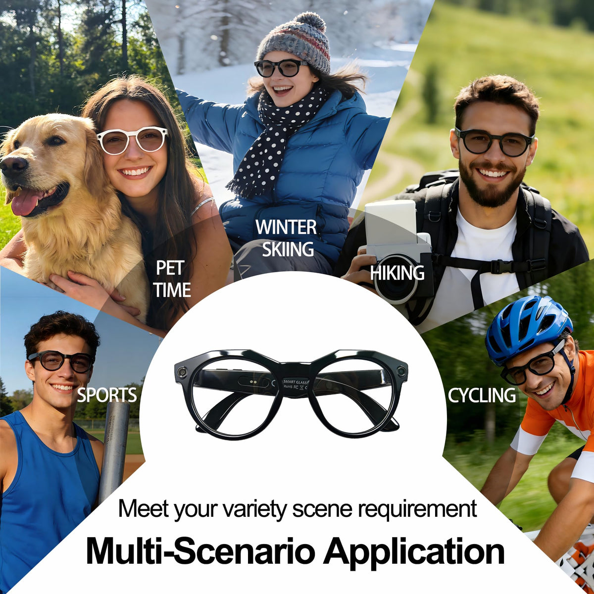 MNVOEQ AI Smart Glasses one-touch control for quick actions