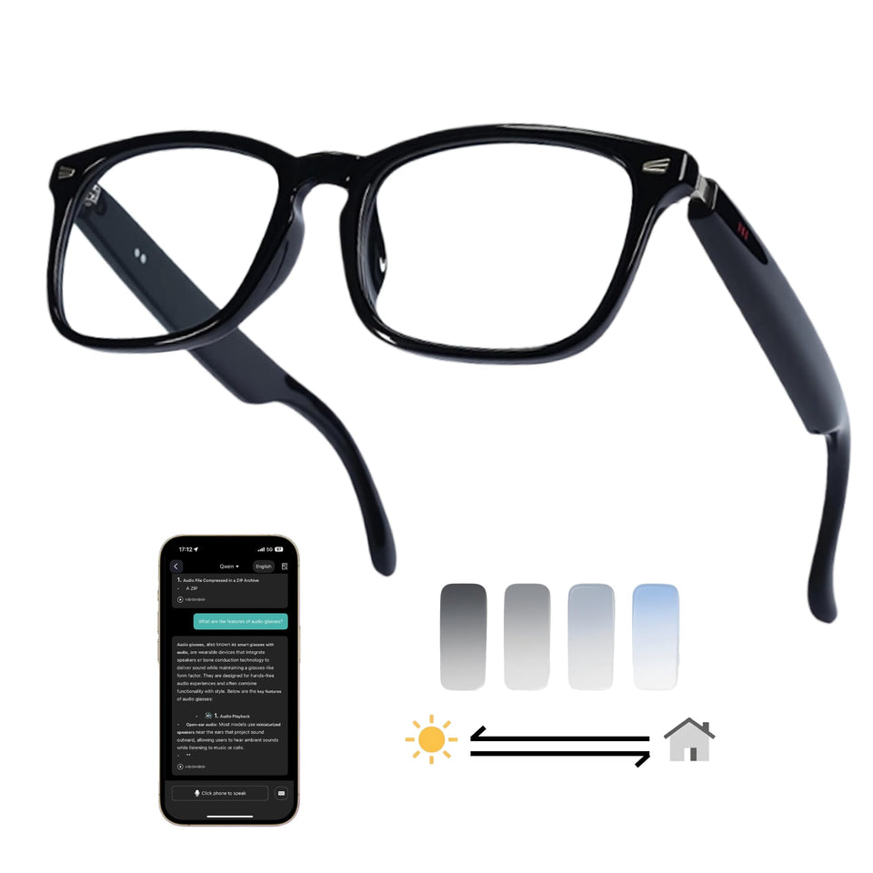 MNVOEQ AI Smart Glasses translation UI enables real-time multilingual communication on the go.