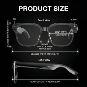MNVOEQ AI Smart Glasses ideal for travel, work, and sports