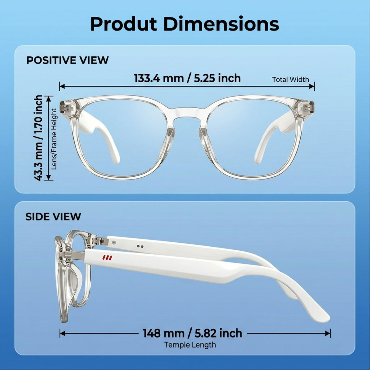 MNVOEQ AI Smart Glasses unisex design for all-day wear
