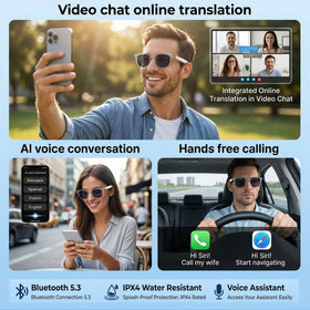 MNVOEQ AI Smart Glasses suitable for work meetings and calls