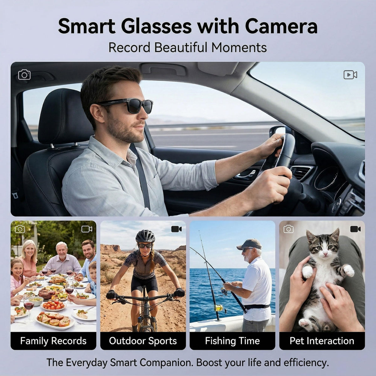 MNVOEQ unisex-fit smart glasses for comfortable daily wear