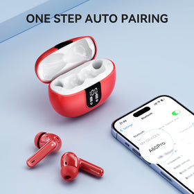 MoBadeety earbuds fitted in ear during running showing secure sweat-resistant fit