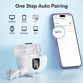 MoBadeety wireless earbuds stereo sound and ENC microphones for clearer calls