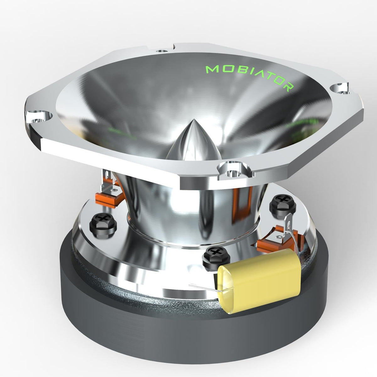 Mobiator T40HP 1.5-inch PEI voice coil delivers clean dynamics and fast transient response