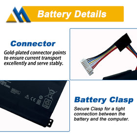 Mobik battery installed in an ASUS VivoBook demonstrating correct fit and restored power