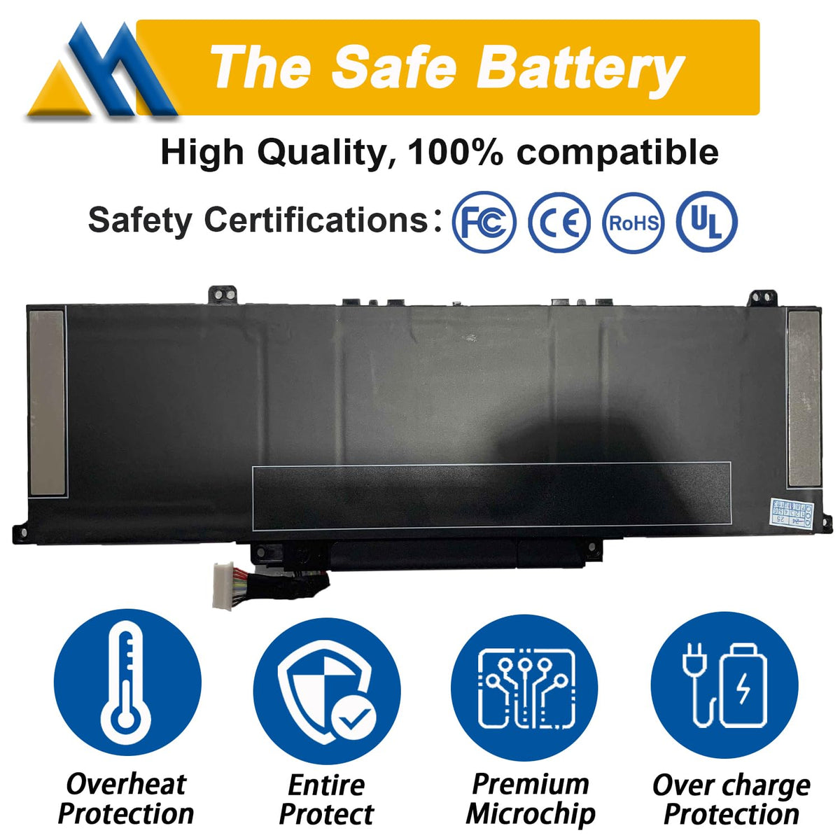 Mobik battery connector detail highlighting precise plug compatibility