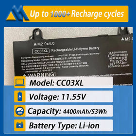 Mobik close-up label showing CC03XL and specs for accurate part confirmation and confidence