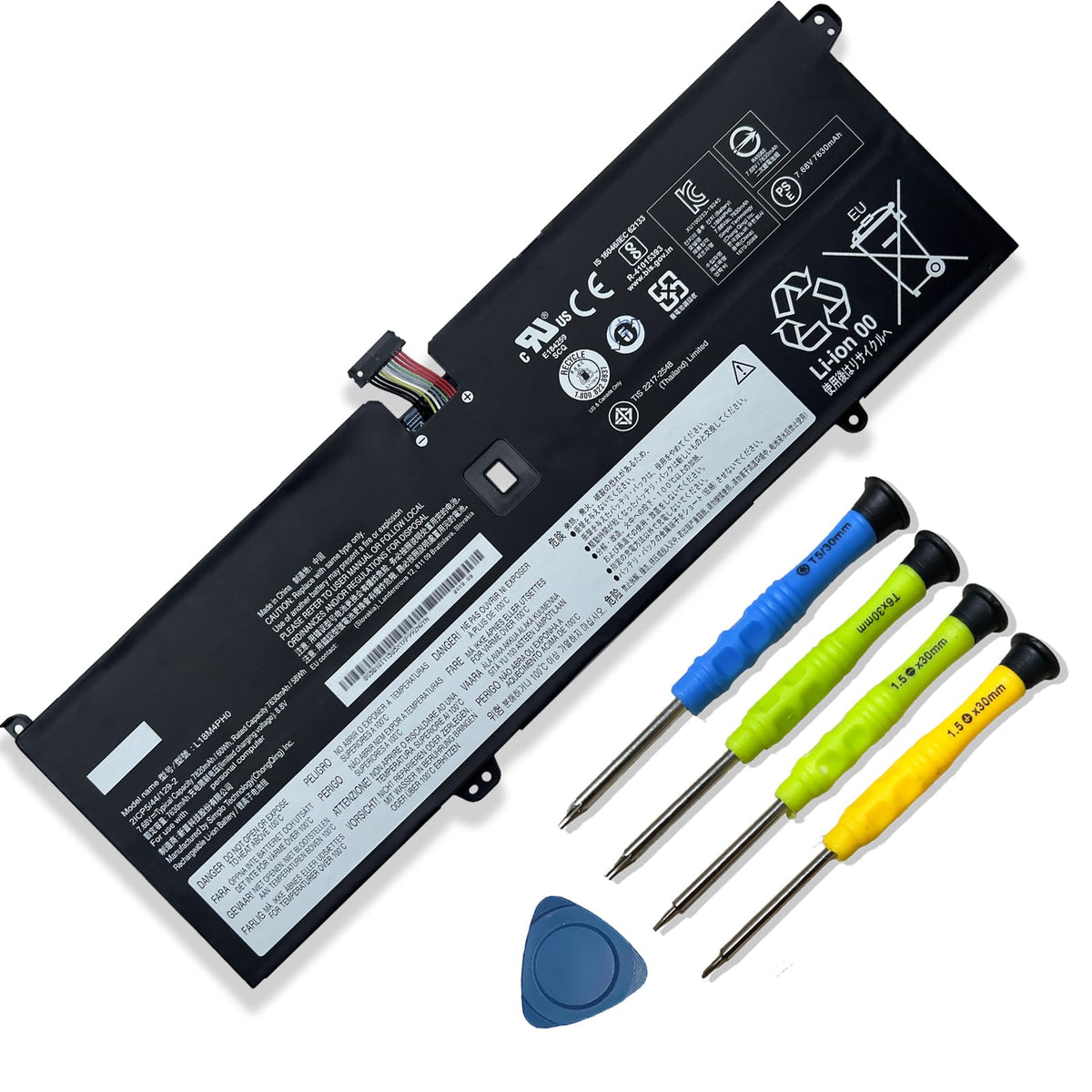 Mobik replacement battery front view showing model and clean design, reliable power