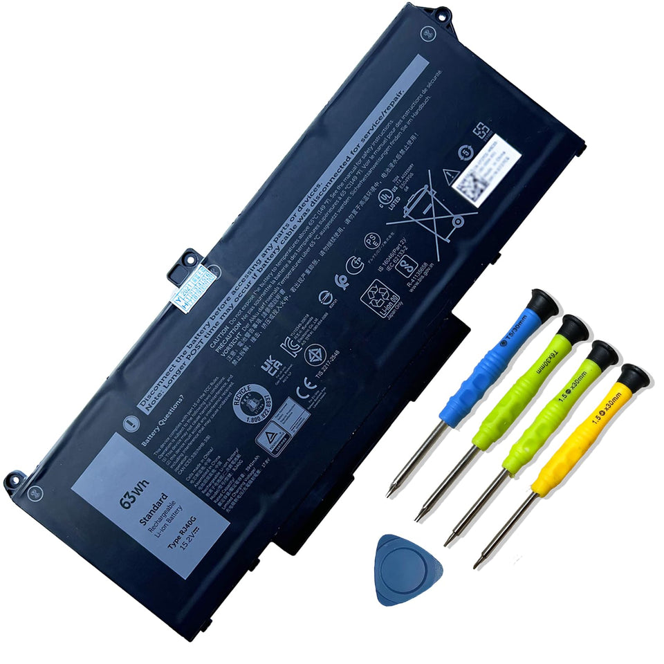 Mobik RJ40G front view showing battery shape and fit for Dell laptops
