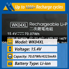 Mobik battery label detail with part numbers for easy compatibility verification