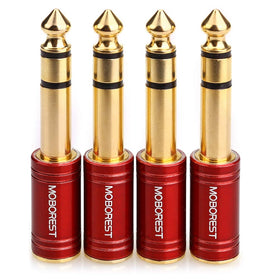 MOBOREST 4-pack 1/4 to 3.5mm adapter front view for quick setup