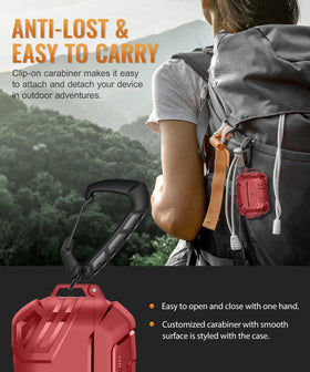 MOBOSI AirPods Pro 2 Case carabiner and keychain for carry