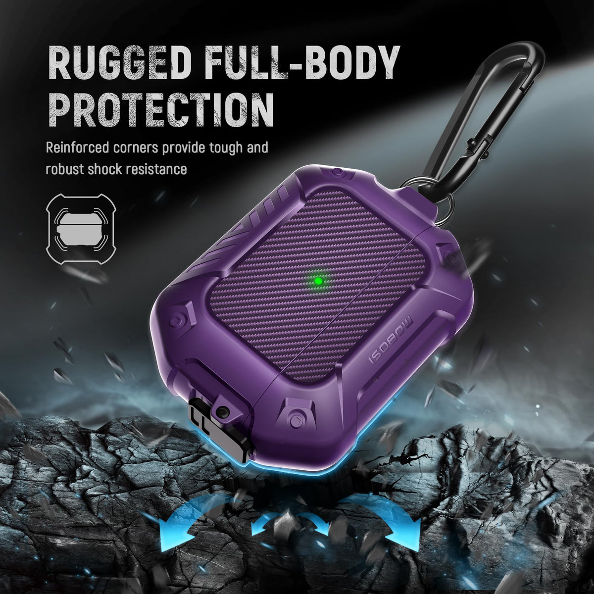 MOBOSI inner shock-absorb corners cushion drops and bumps.