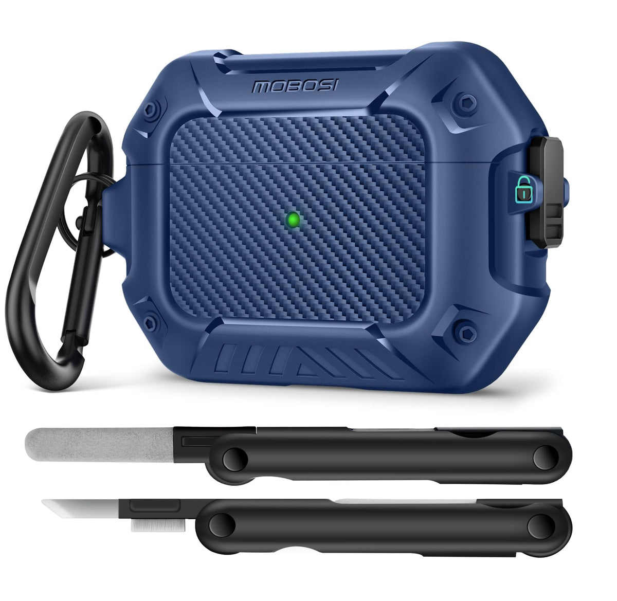 Mobosi AirPods Pro 2 case lid magnet offers secure locking for daily use.
