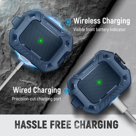 Mobosi AirPods Pro 2 case with MagSafe compatibility enables easy wireless charging.