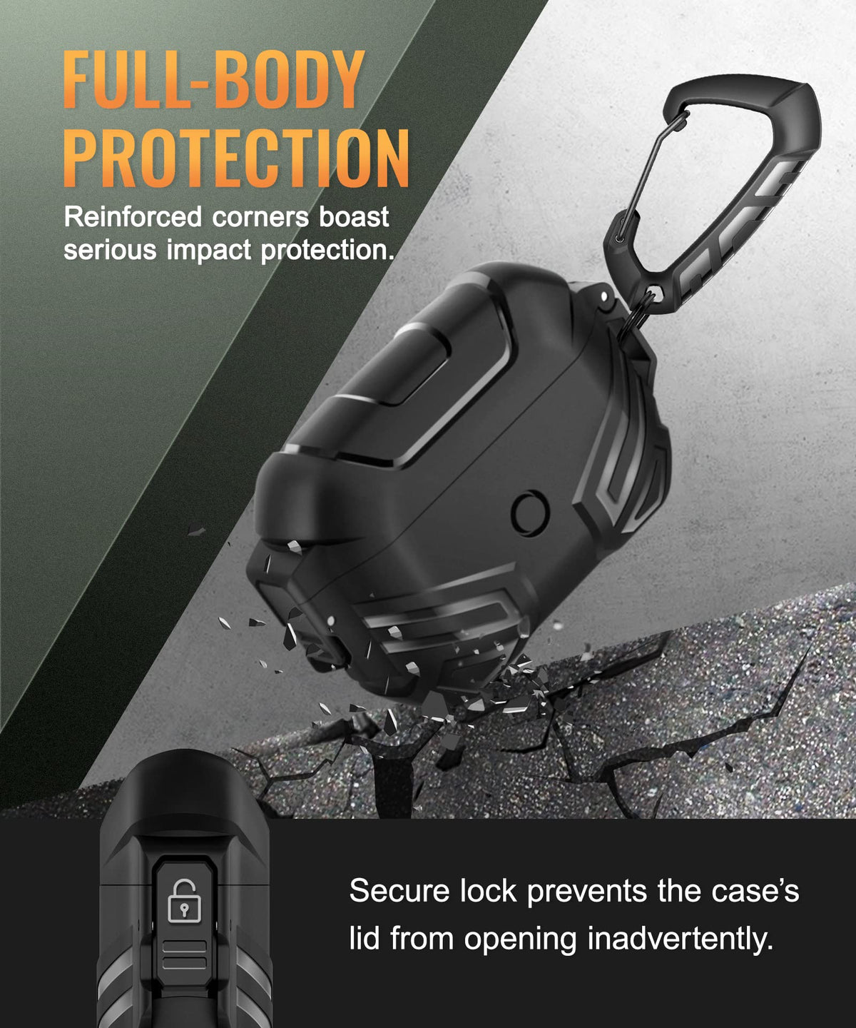 MOBOSI AirPods Pro 2 case military-grade shell for durable protection
