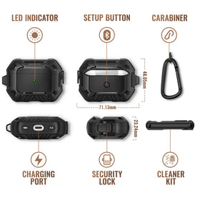 Mobosi case with carabiner attachment for on-the-go use