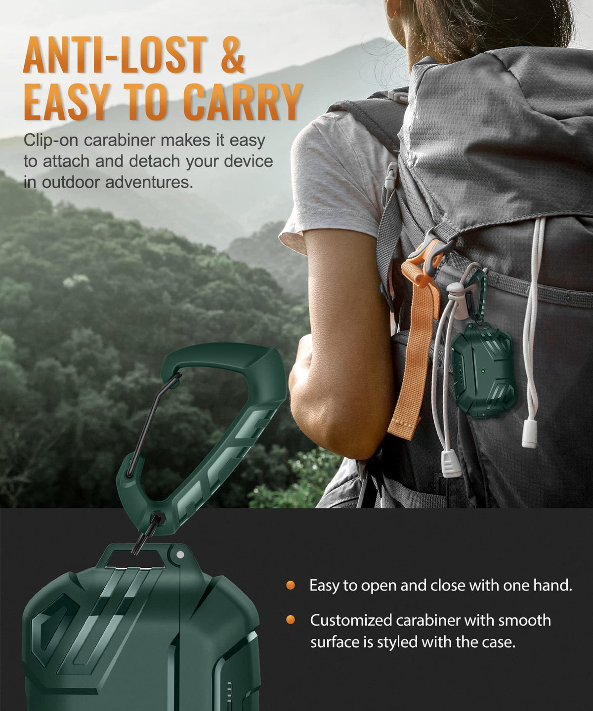 MOBOSI quick-release mechanism ensures fast access without losing protection.