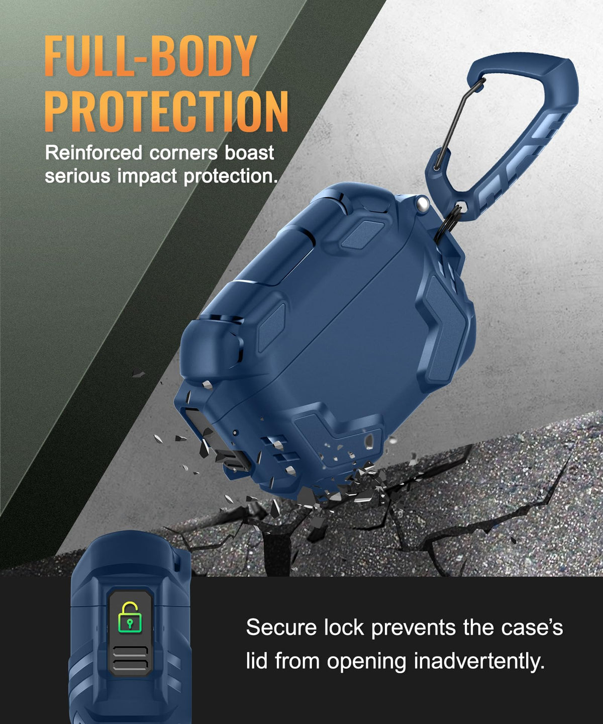 Mobosi AirPods Pro 3 carabiner for secure bag attachment