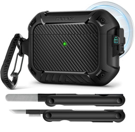 MOBOSI AirPods Pro 3 case in black with MagSafe compatibility and secure fit