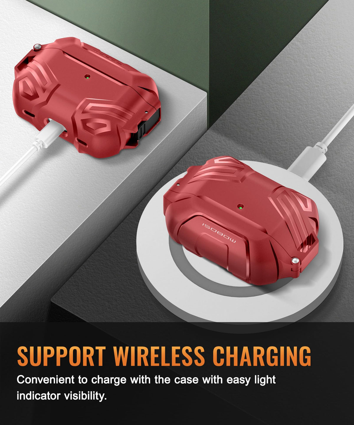 Cleaning kit stored inside Mobosi AirPods Pro 3 case