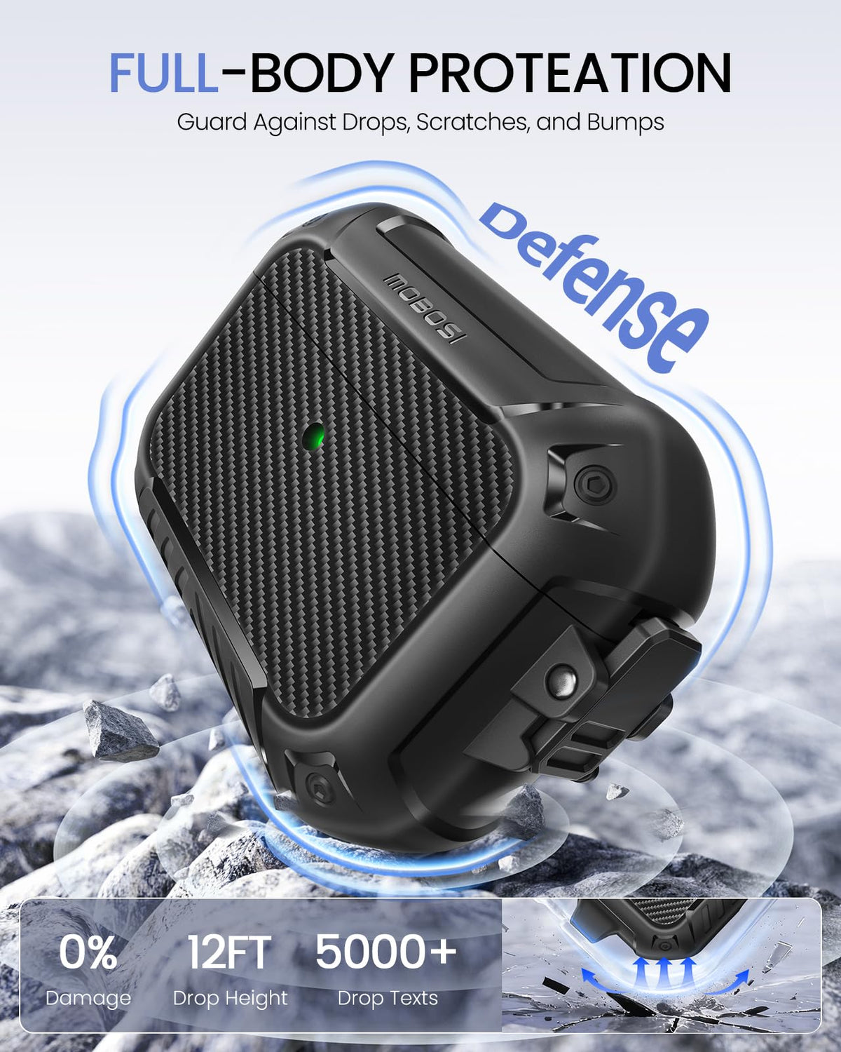 Rugged MOBOSI exterior resists scratches in daily commutes