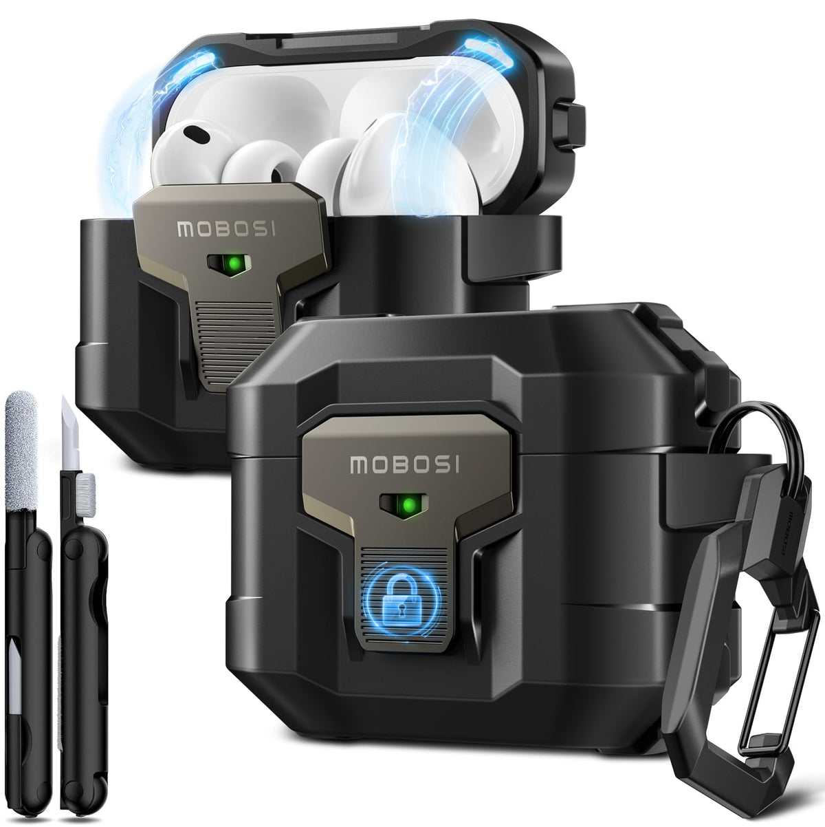 MOBOSI AirPods Pro 3 case with drop-proof lock protects from drops